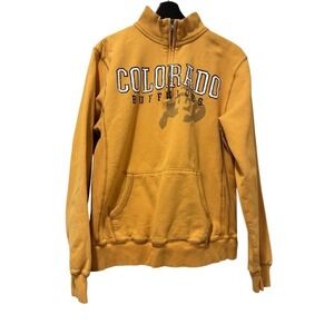 Colorado Buffaloes 1/4-Zip Pullover Sweatshirt Size Medium — 21" pit to pit, 27"